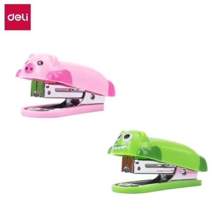 Đồ bấm ( dập ghim) kèm kim bấm Deli siêu dễ thương