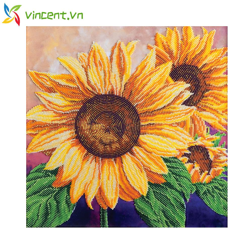 Toàn Bộ Tranh Thêu Chữ Thập DIY 11CT Hình Hoa Hướng Dương