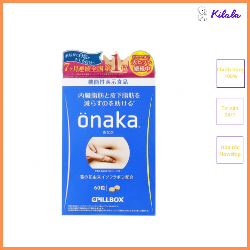 [Mẫu mới] Viên uống giảm mỡ bụng Onaka Cpillbox Nhật Bản chính hãng
