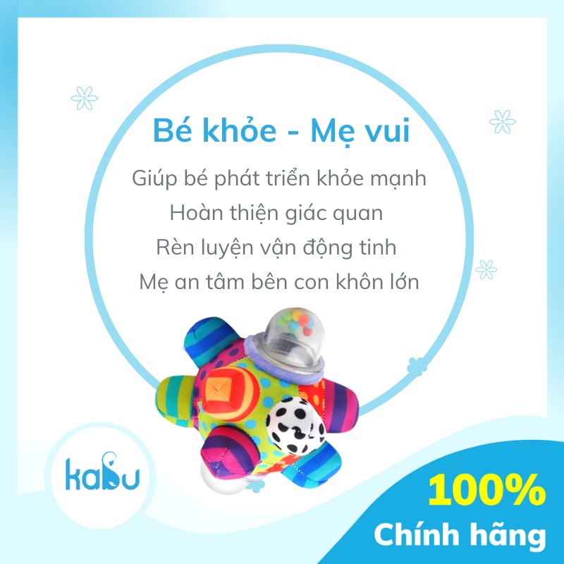 KABU - Bóng Núm Xúc Xắc Phát Triển Đa Giác Quan Cho Bé Từ 0 Tháng Tuổi