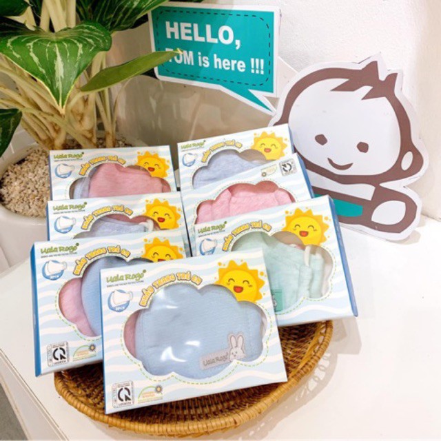 Set 2 khẩu trang UALA & ROGO sợi tre 2 lớp 9990 ( màu ngẫu nhiên )
