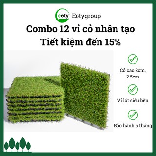 12 vỉ cỏ nhân tạo lót sàn ban công ngoài trời, sân vườn,...