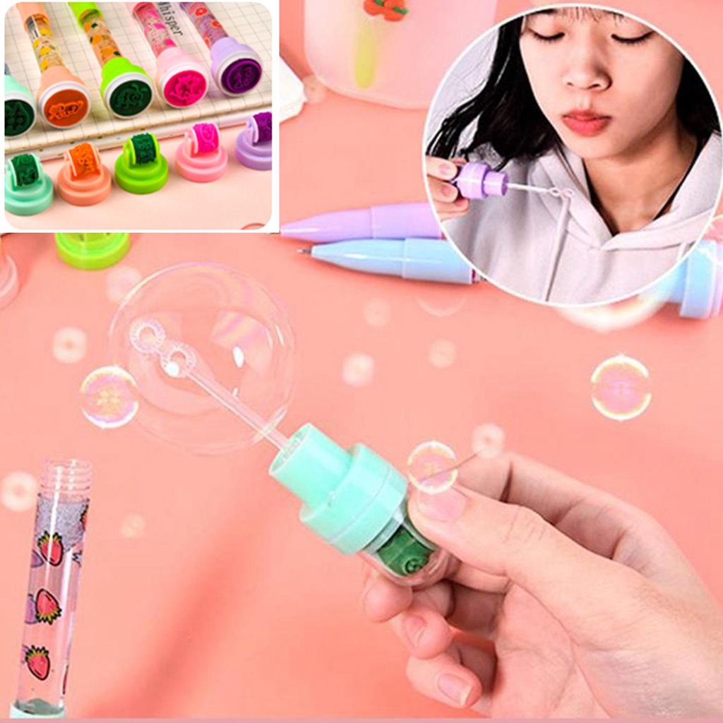 Bút Bi 5 Trong 1 Đa Năng Có Đèn Dễ Thương Cho Bé