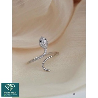 Nhẫn bạc nữ,nhẫn rắn freesize, thiết kế nhỏ gọn, sang choảnh nhẹ nhàng-Bạc Ngọc Anh