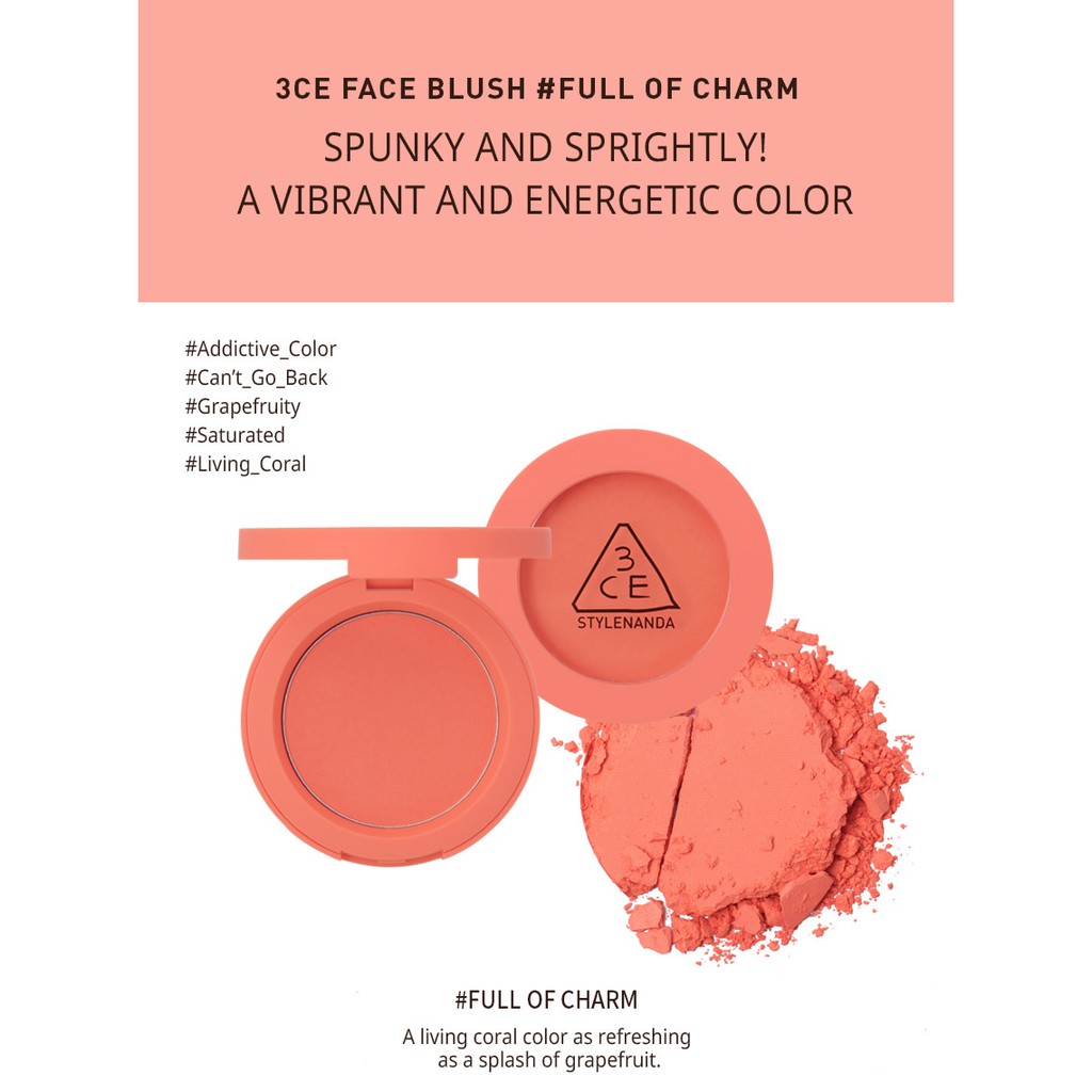 Phấn má hồng 3CE FACE BLUSH #FULL OF CHARM