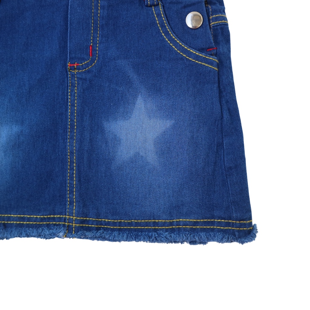 Yếm Jeans Bé Gái Đính Hoa Ngôi Sao Gấu Tua Rua SILBER KIDS