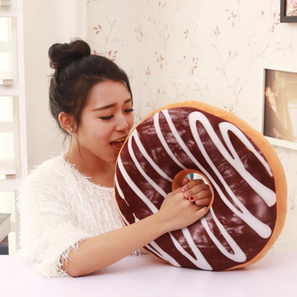 Bao Gối Đệm In Hình Bánh Donut 3d, Không Có Lõi