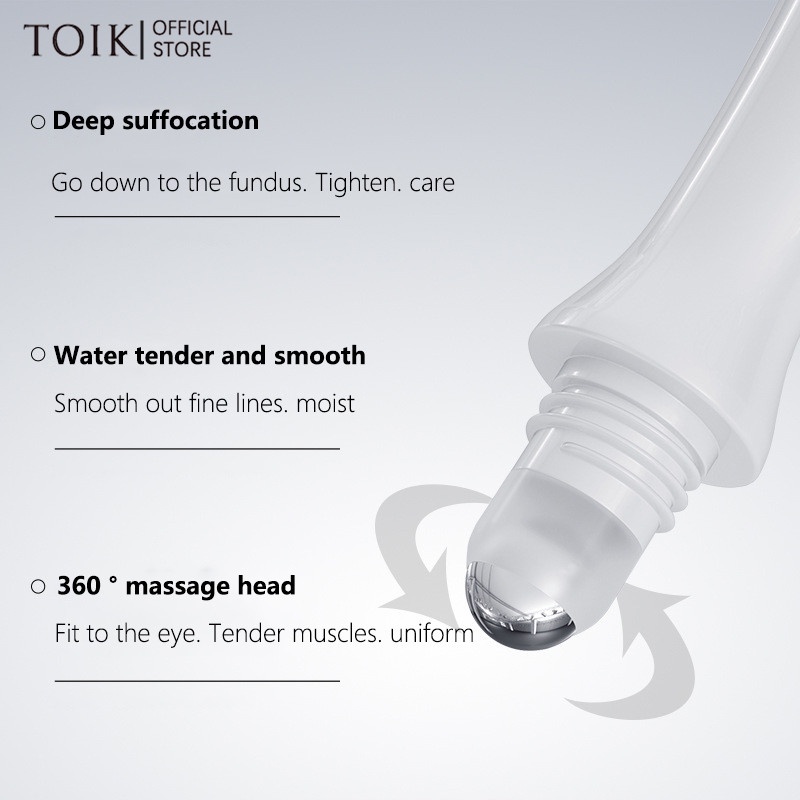 Kem bôi mắt thiết kế đầu kim loại tròn giúp chống bọng mắt loại bỏ nếp nhăn chăm sóc quầng thâm mắt tinh chất dưỡng ẩm