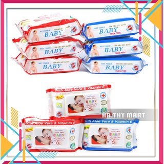 Set 10 gói khăn giấy ướt Baby Thiên Phúc cho trẻ sơ sinh  (100 tờ)