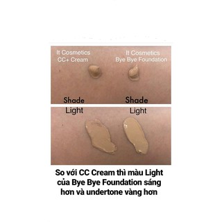 [CÓ SẴN Full 30ml] Kem nền It Cosmetics Bye Bye Foundation Full-Coverage Moisturizer SPF 50