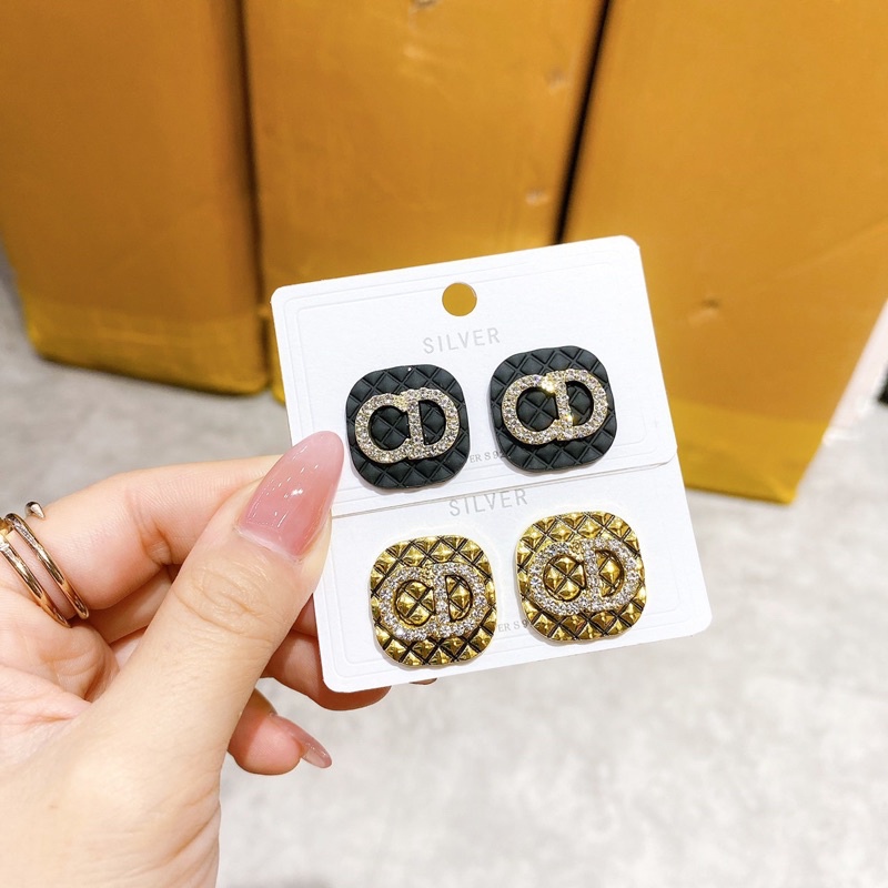 Bông tai CD đính đá mới