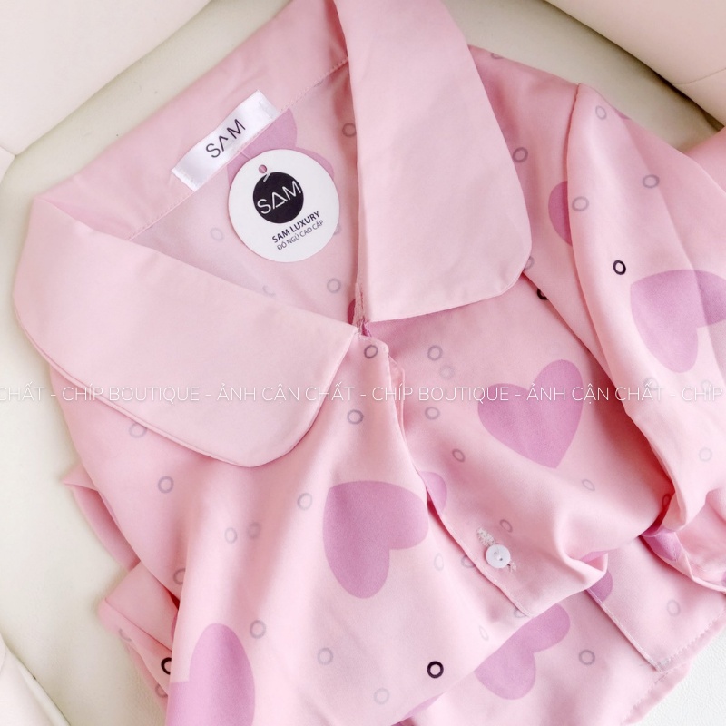 Pijama lụa cao cấp MANGO dài tay, Pizama lụa dài tay nữ chất đẹp, mềm mịn  - Chíp Boutique