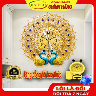 [BẢO HÀNH 36 THÁNG] Đồng Hồ Treo Tường Con Công Trang Trí Phòng Khách TT613V