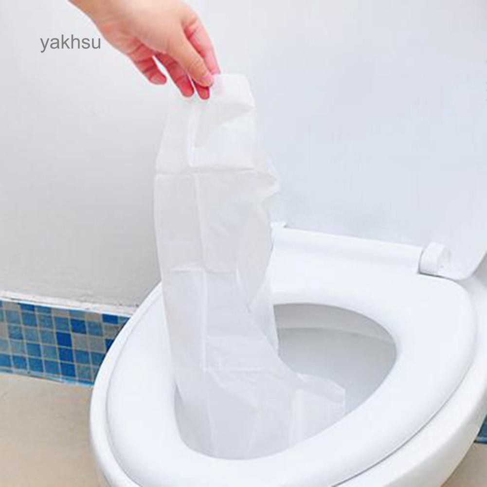 Set 10 tấm giấy lót bồn cầu toilet dùng 1 lần mang đi du lịch tiện dụng