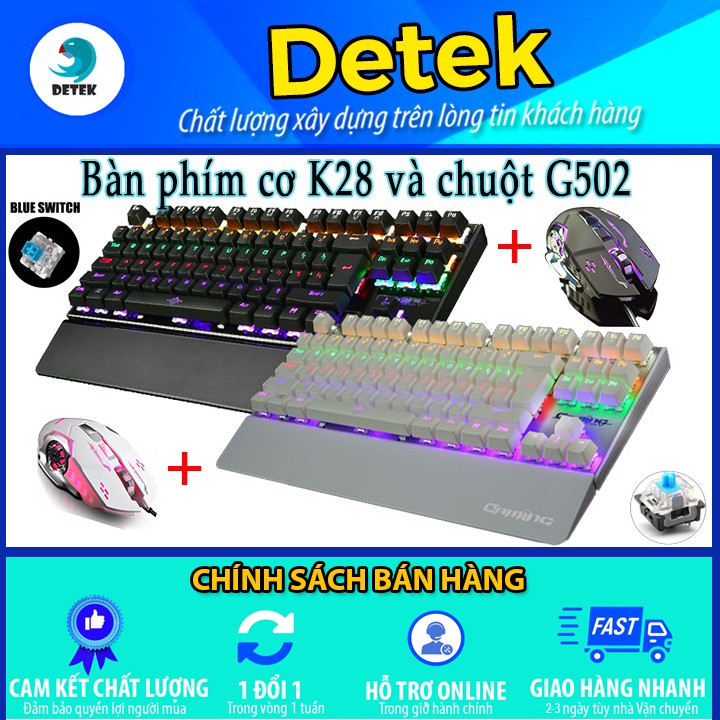 (có video) Combo Bàn phím cơ K28, K30, AK911 và chuột Gaming Q5 cao cấp có LED