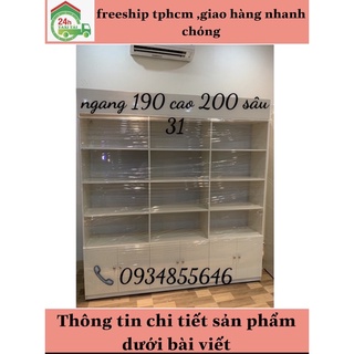 Kệ trưng bày nhựa đài loan cao 2m ngang 1m9(TPHCM)