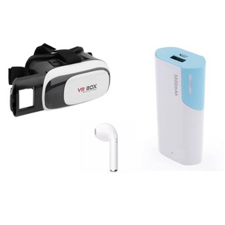 Bộ 3 Kính thực tế ảo VR Box + Pin 5600 + Tai nghe I7