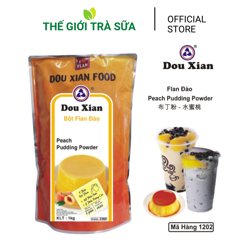 Thạch pudding Trứng pudding khoai môn cà phê Douxian Đài Loan Chính hãng gói chiết ( 200g ) làm topping trà sữa