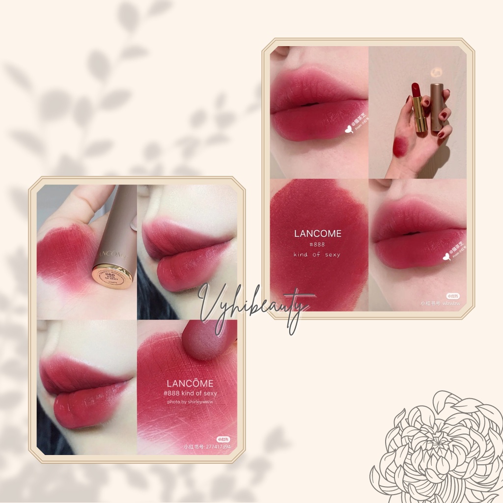 Son Lancome L'absolu Rouge Intimatte vỏ bạc