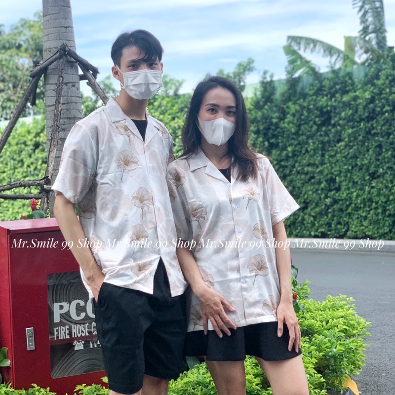Áo Sơ Mi Nam Nữ Unisex tay ngắn Họa Tiết Vintage Flower , chất Lụa Gân dày đẹp, hàng Thiết Kế Mr.Smile 99 Shop | BigBuy360 - bigbuy360.vn