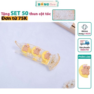 Kẹp càng cua trong suốt hình chú gấu phong cách Hàn Quốc KN50 - kẹp tóc BÔNG Cài Tóc