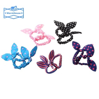 Set 10 Dây Cột Tóc Hình Tai Thỏ Xinh Xắn Cho Nữ Giá Đỡ