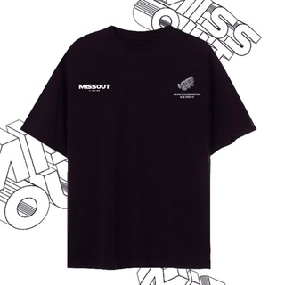 Pass áo missout metal line logo tee, đen, size l mới new