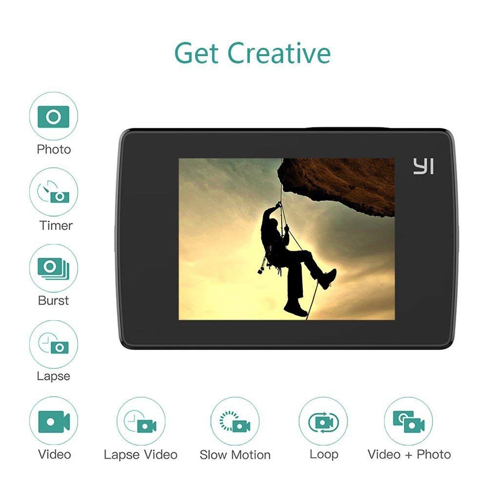 Camera hành động YI Action Cam YI Lite 4K - Phiên bản USA, quốc tế