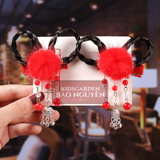 Kẹp Tóc Cổ Trang Đẹp Cho Bé, Kẹp Tóc Cổ Trang Có Bím Tóc Giả Cổ Trang/Cosplay- KIDSGARDEN BẢO NGUYÊN