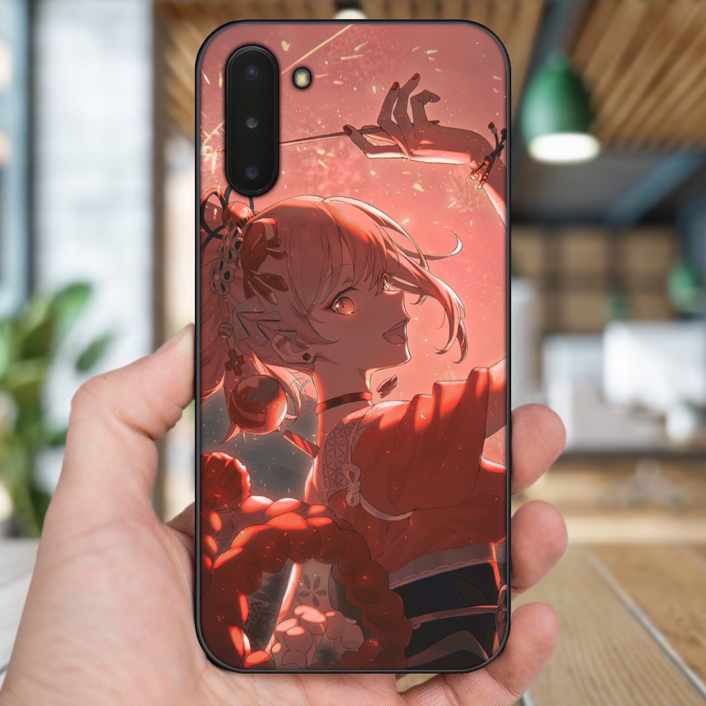 Ốp lưng Samsung Note 10 viền đen in hình Yoimiya Genshin Impact