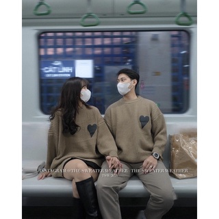 Áo len tim/ Áo len đôi dáng rộng oversize