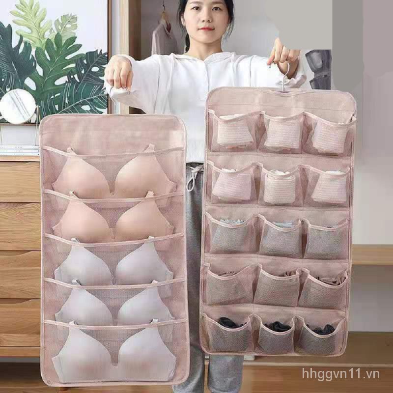 Túi vải treo đựng đồ lót vớ hai mặt đa năng