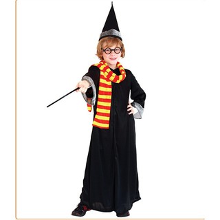Bộ hóa trang áo tàng hình của Harry Potter và phụ kiện khăn, mũ, kính, gậy phép