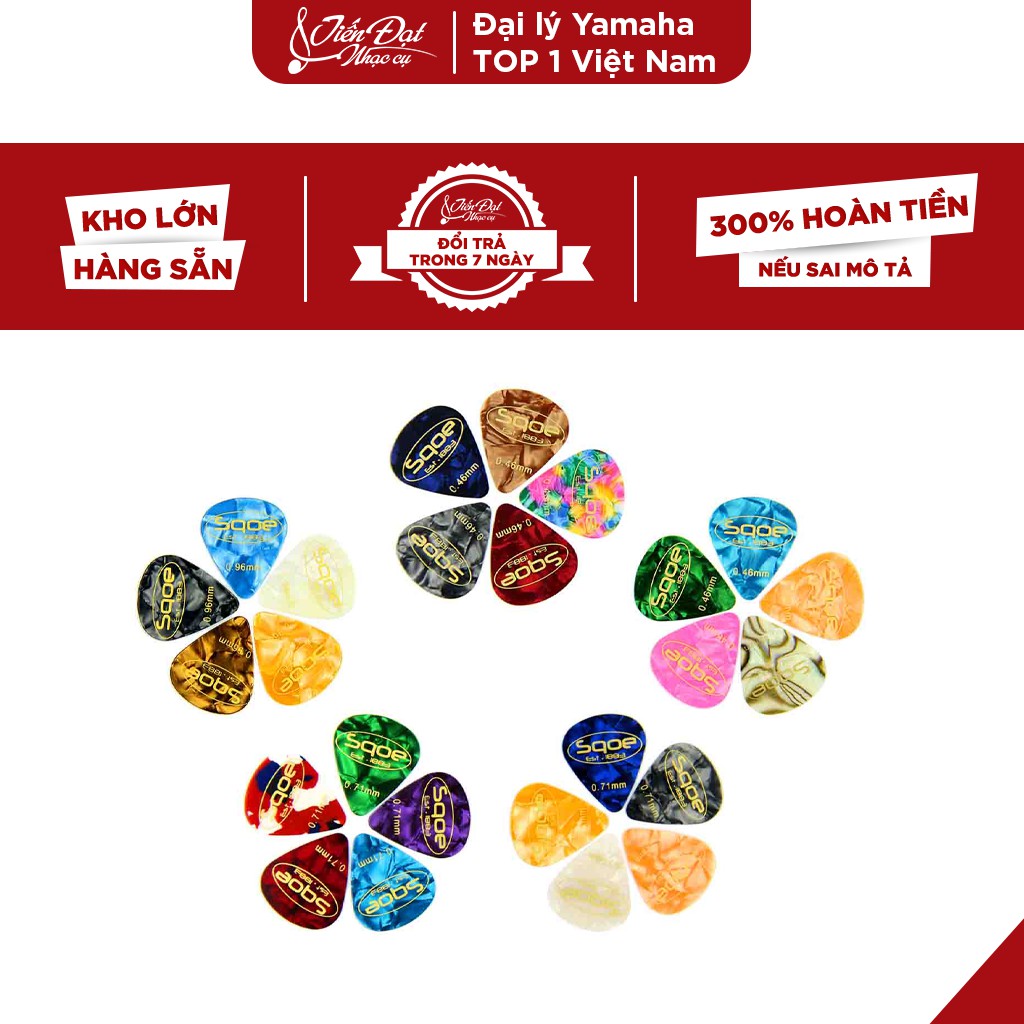 Pick Guitar Móng Gảy Đàn GuiTar Các Cỡ Cao Cấp, Hộp Đựng Pick Gẩy Tiện Dụng