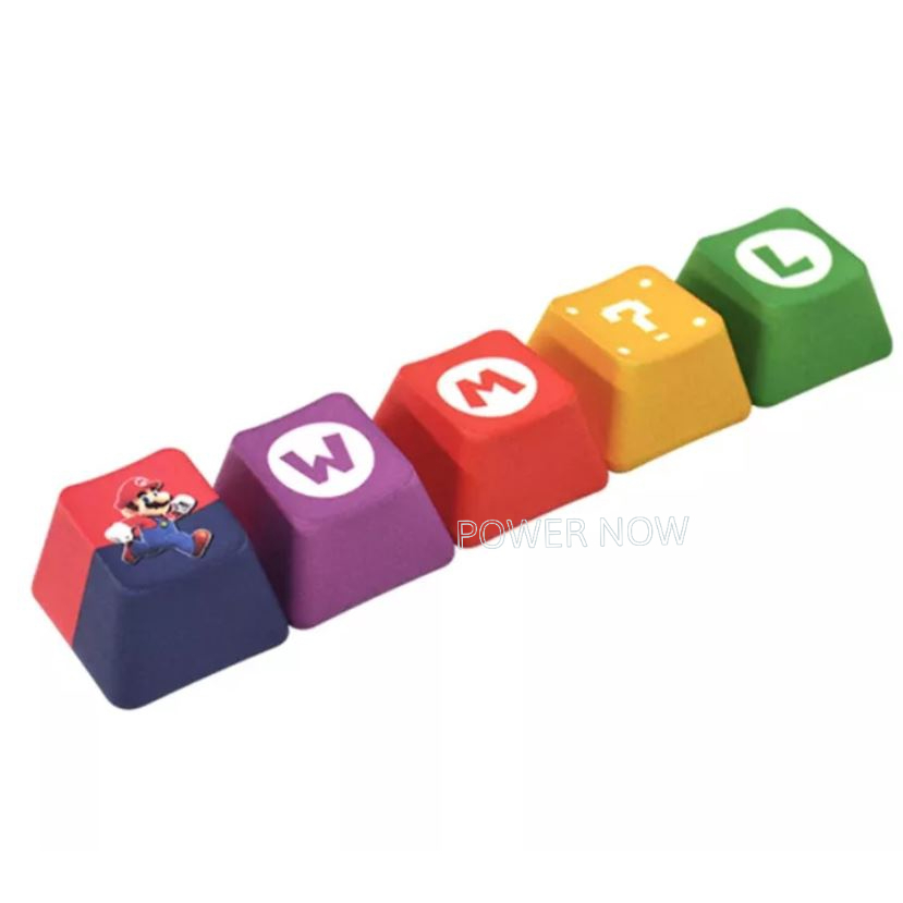 Bộ Keycaps Lẻ   PBT Mario, Pacman 5 Phím. OEM Profile Cho Bàn Phím Cơ