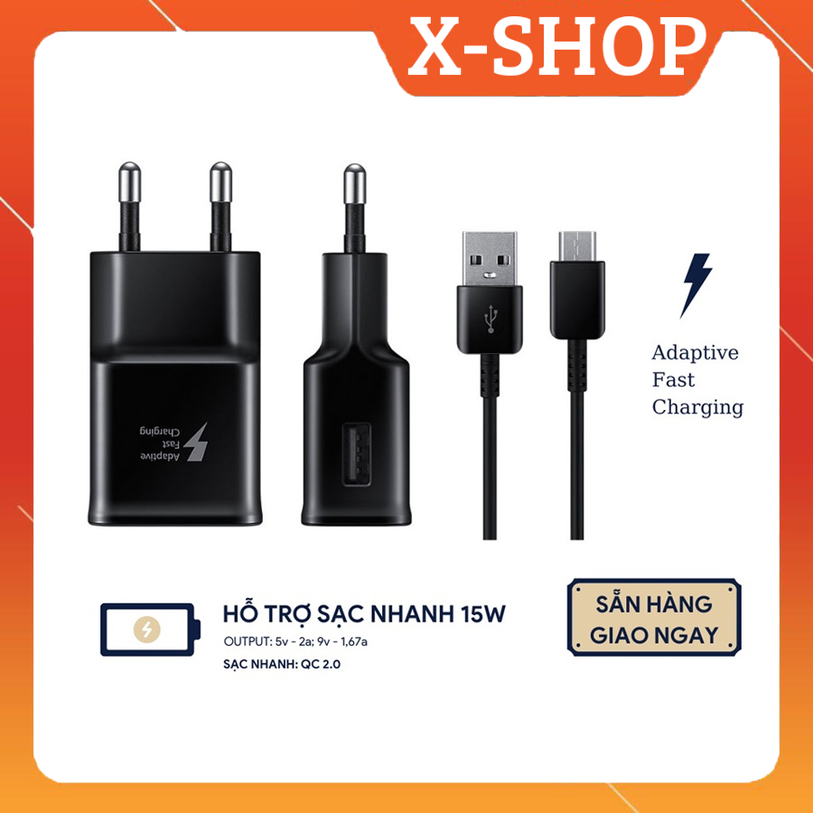 Bộ sạc nhanh Android 15W / 9V-1,67A / 5V-2A / Type-C