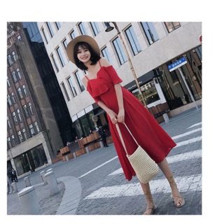 Váy maxi đỏ