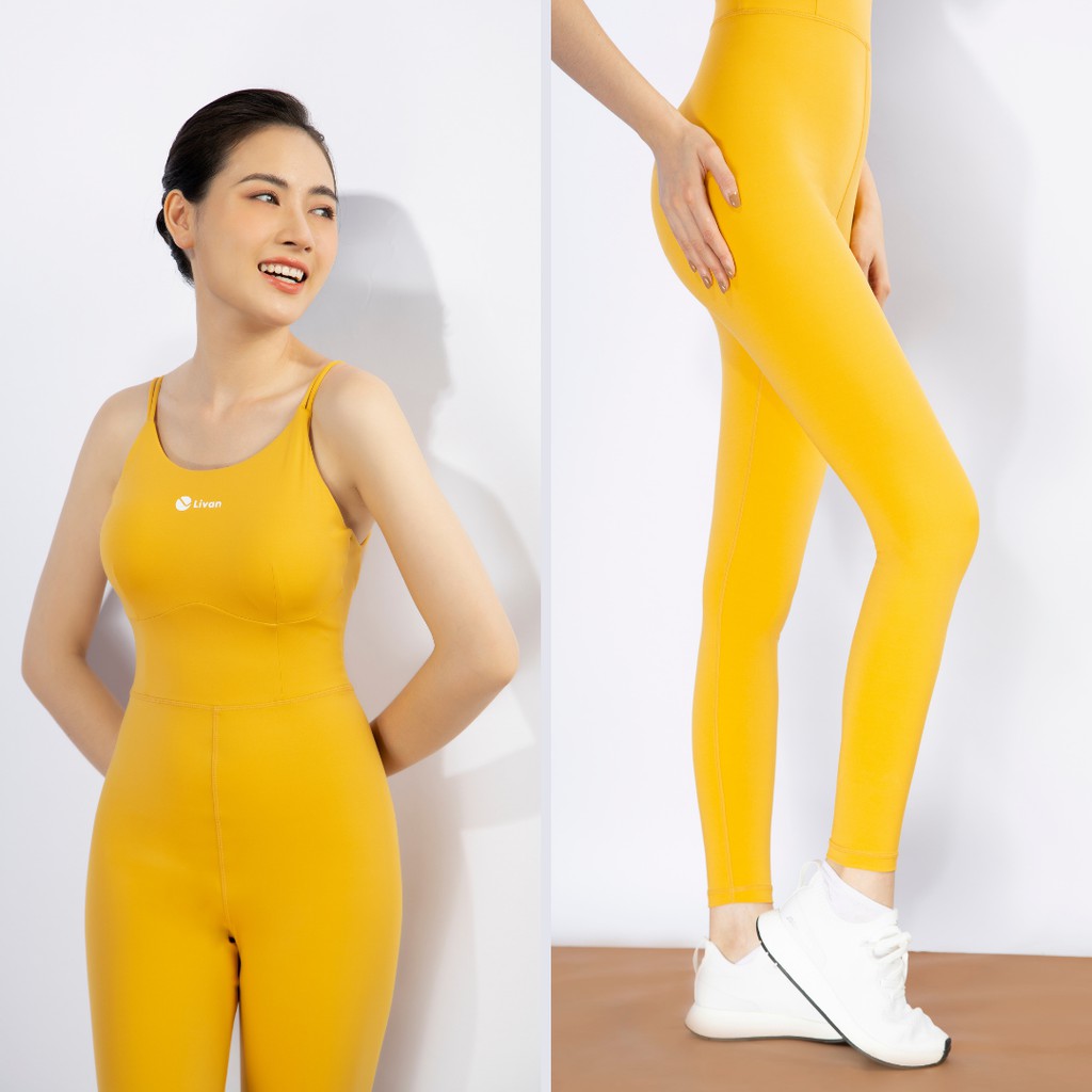 Set Đồ Tập Gym, Yoga Jumpsuit Tiara Livan Sport Cao Cấp