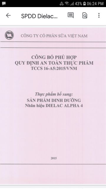 SỮA BỘT DIELAC ALPHA 4 - HỘP GIẤY 400G