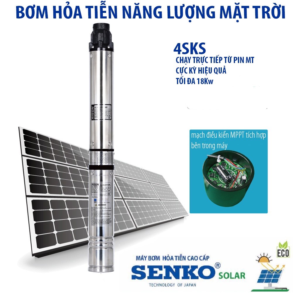 [ 4 inch] Bơm hỏa tiễn năng lượng mặt trời, bơm trực tiếp từ pin mặt trời senko solar pump