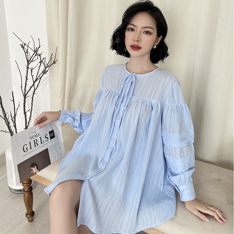 Áo sơ mi dáng rộng chất xô , Peace House Clothing