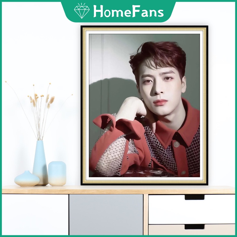 Bộ Tranh Đính Đá 5D Tự Làm Hình Jackson Wang 7 Kích Thước 30x40cm / 40x50cm