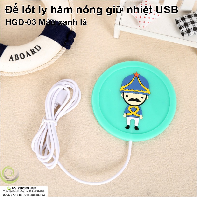 ĐẾ LÓT LY GIỮ NHIỆT CỔNG USB HGD-01,2,3