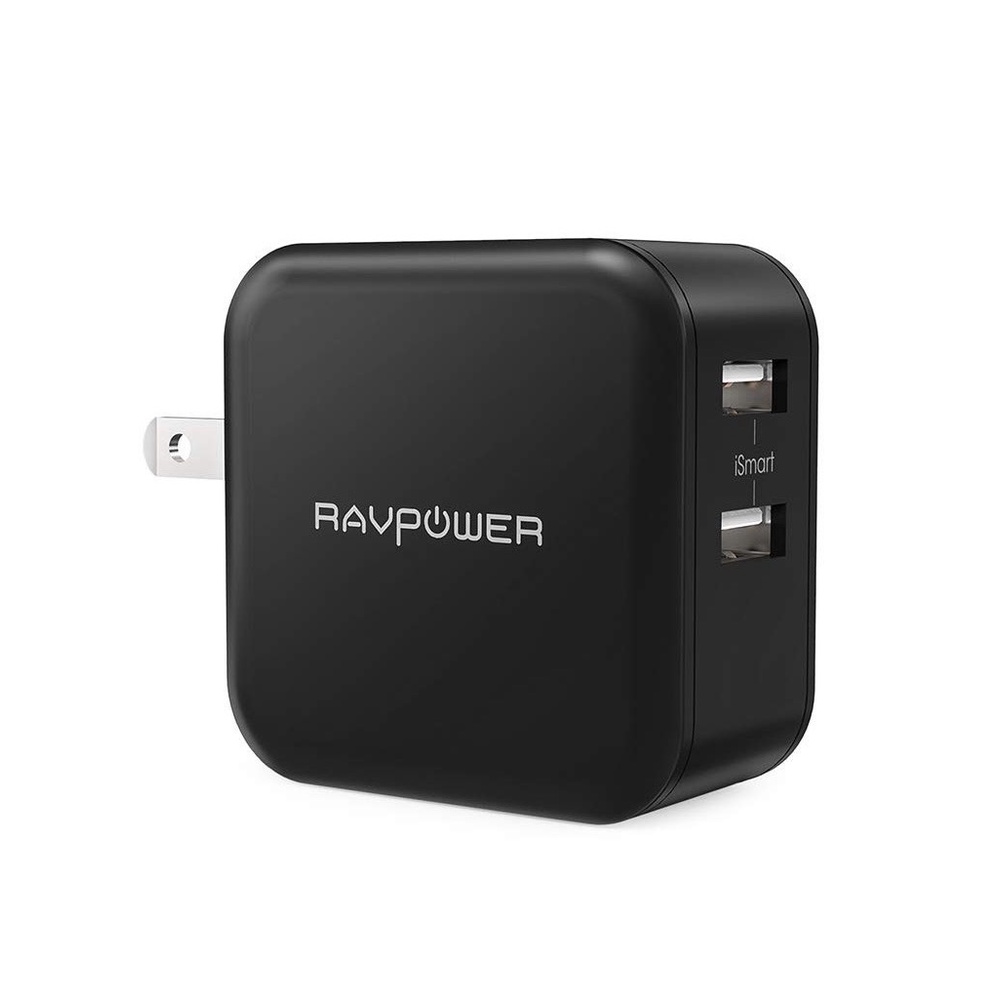 Củ Sạc 24W 2 Cổng USB ISmart 2.0 Sạc nhanh 12W 2.4A RAVPower RP- UC11 Prime
