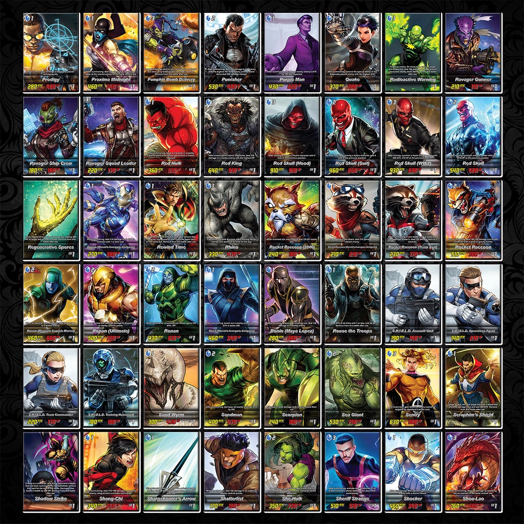 Thẻ Bài Marvel Battle Lines - Khổ 6.3 x 9 cm