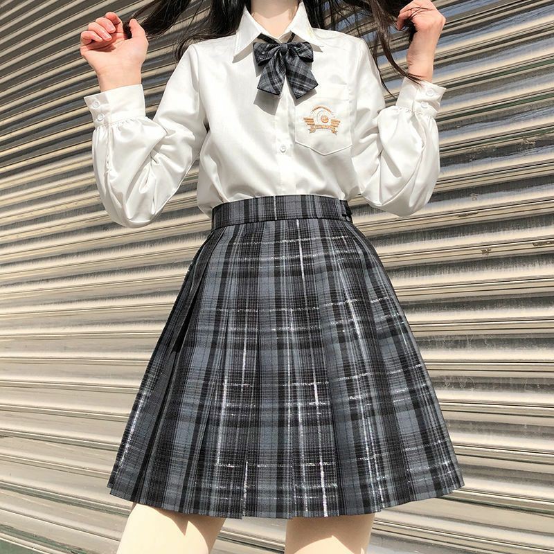 Váy JK nữ sinh đại học màu đen xám cao cấp nhà Dory