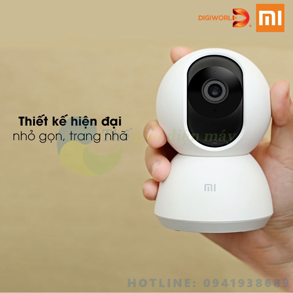 [ SALL OFF ] [Bản quốc tế] Camera giám sát Xiaomi xoay 360 độ IP fullHD 1080P Xiaomi Mi home security 360 độ - Digiworld