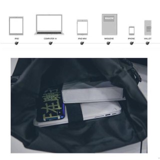 [FREE50K] Balo backpack đen basic phản quang 😱😱 ( ảnh thật)