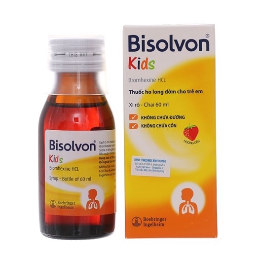 Siro BISOLVON KIDS hương dâu 60ml