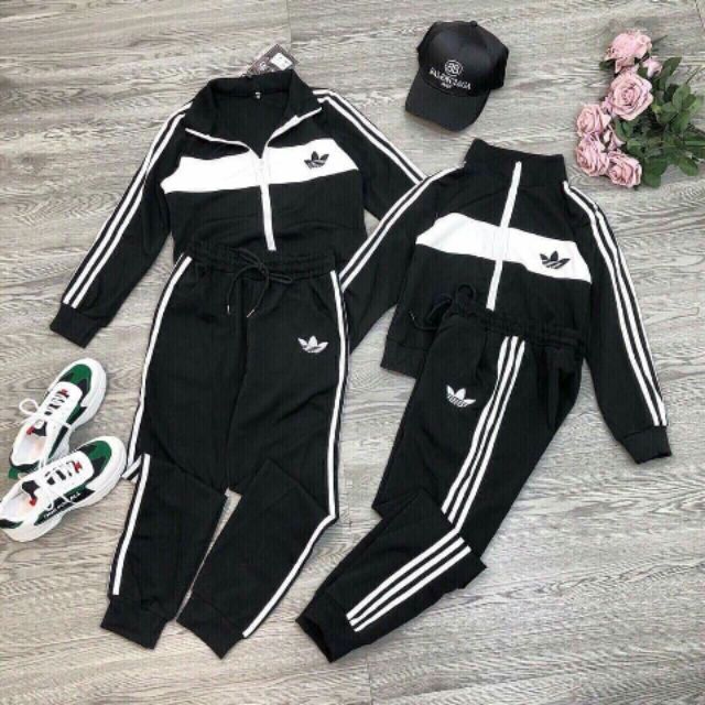 Bộ adidas  kéo khóa cho nữ